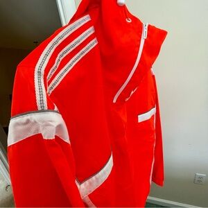 Adidas Originals Oversized Reflective Windbreaker in Neon Orange